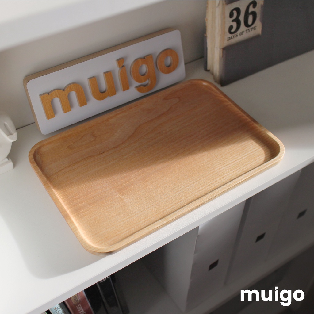 Khay gỗ/ hợp kim để bàn Muigo Tray