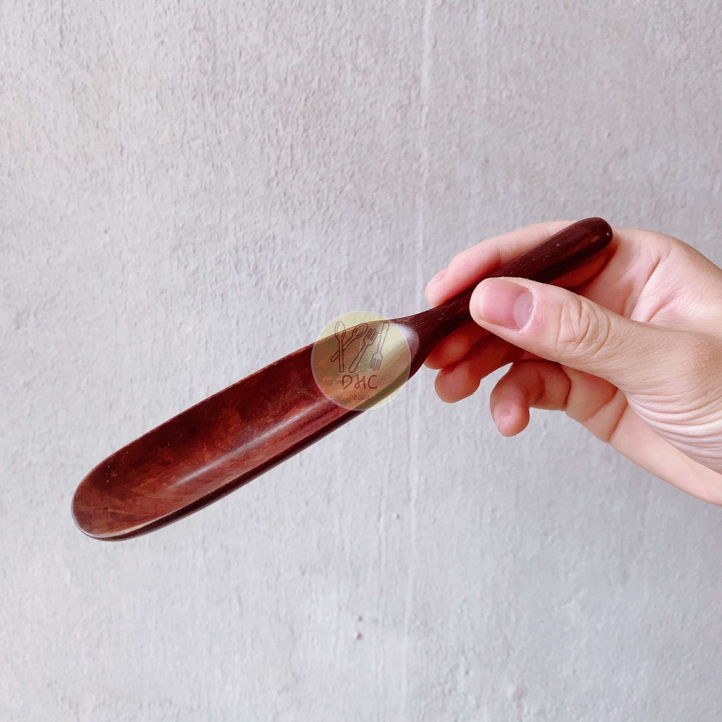 Thìa, muỗng xúc trà, cà phê, xúc hạt, gia vị bằng gỗ trắc đỏ loại đẹp DHC Decor
