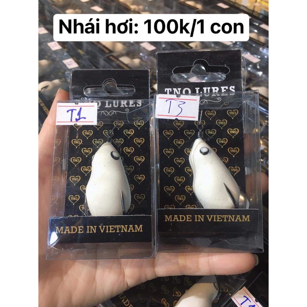 Mồi câu lure nhái hơi TNQ T1 (8g-Nổi) và T3 (13g-Lửng,chìm)