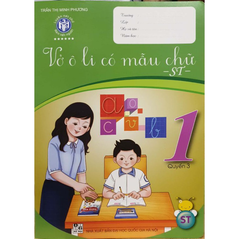 Sách - Vở ô li có mẫu chữ Lớp 1 - Quyển 3