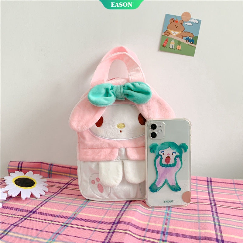 Túi Xách Vải Lông Cỡ Lớn Hình Cinnamoroll Và Kuromi Hoạt Hình Đáng Yêu Sức Chứa Lớn Làm Quà Sinh Nhật Cho Nữ