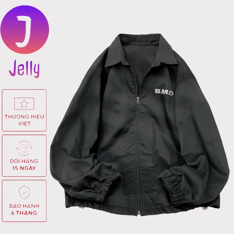 Áo Khoác Kaki Nam Cổ Trụ Trơn Thêu Logo BMO Form Rộng Mặc Đẹp Che Nắng Chắn GIó Tốt Thích Hợp 4 Mùa [Jellyfashion]
