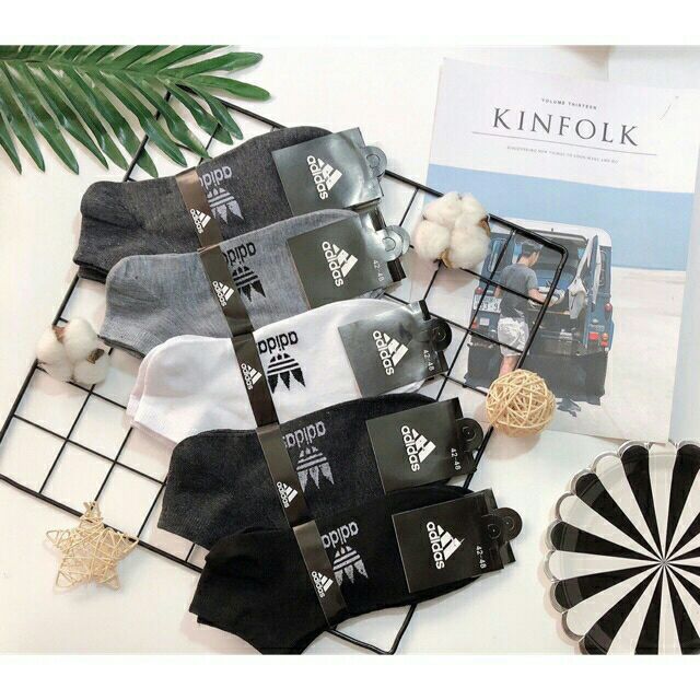 Vỉ 10 Đôi Tất Cổ Ngắn Nam Addidas Chống Hôi Chân