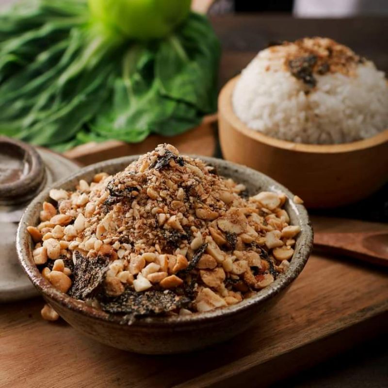 Ruốc nấm hương/ Muối lạc vừng thực dưỡng món thuần chay