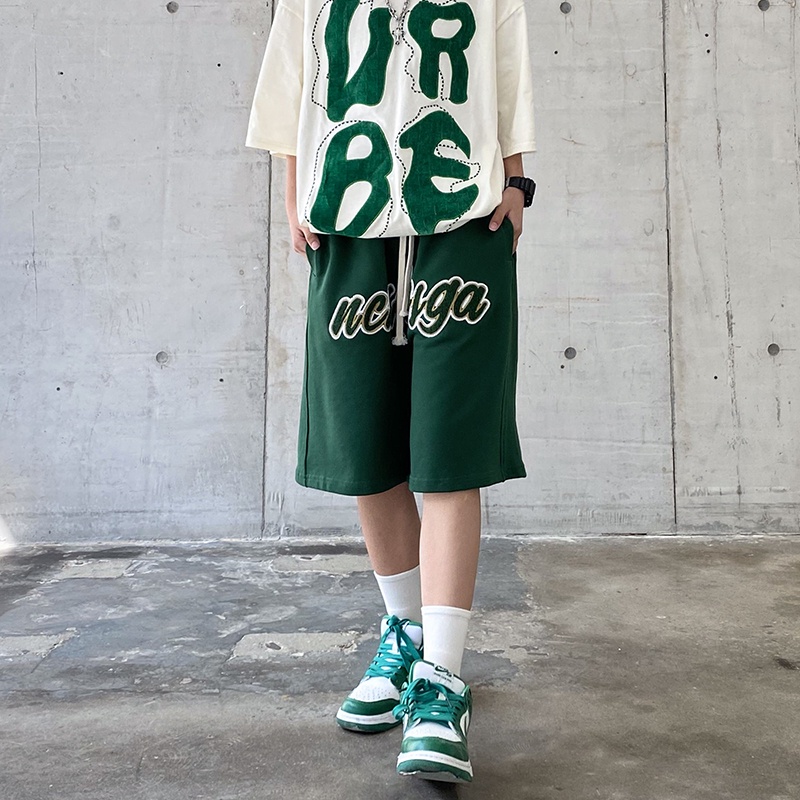 【ZHELIHANGFEI】Quần Short Dáng Rộng Phong Cách Thời Trang Hiphop Mỹ