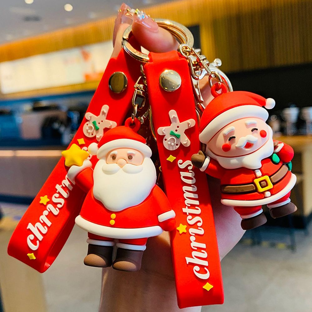 Móc khóa hình ông già noel phong cách Hàn Quốc dễ thương