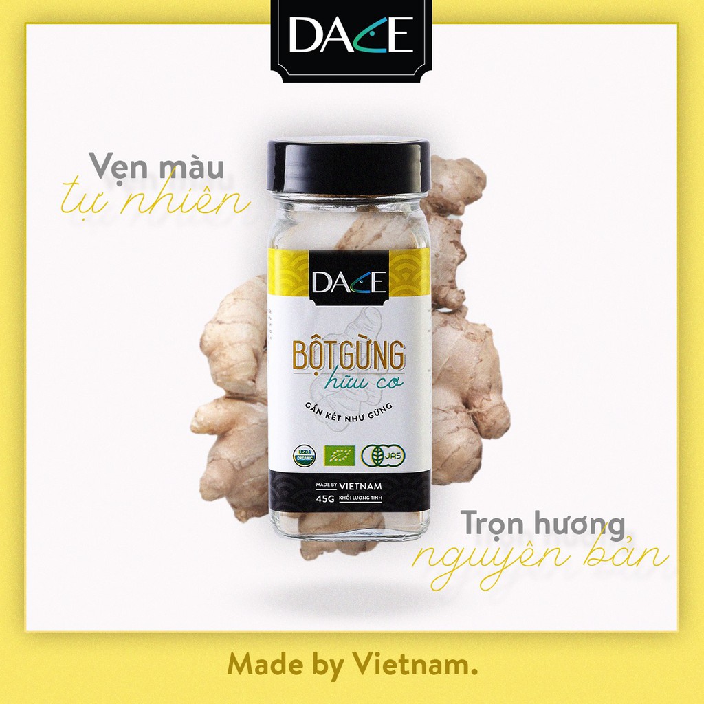 [DACE] BỘT TỎI HỮU CƠ (65g) - Organic Garlic Powder  FREESHIP