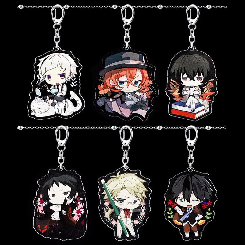 ( Mica trong acrylic ) Móc khóa Bungou Stray Dogs Văn hào lưu lạc ver NEW quà tặng xinh xắn dễ thương anime chibi