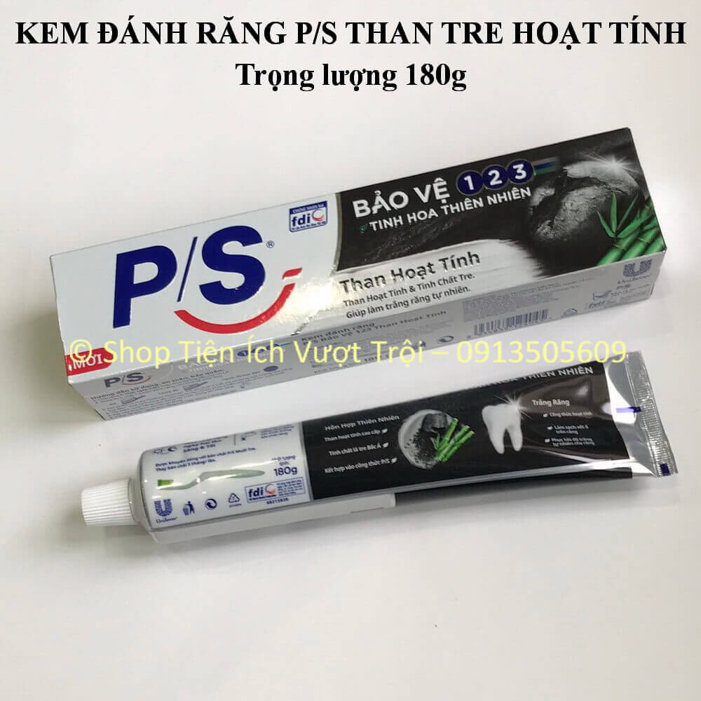 Kem đánh răng tinh hoa thiên nhiên P/S hấp thụ mùi, làm sạch các vết ố, thơm mát tự nhiên, kháng khuẩn-Tiện Ích Vượt Tr