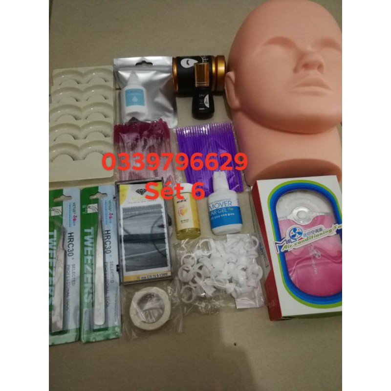 Sét đủ đồ học và làm nối mi chuyên nghiệp
