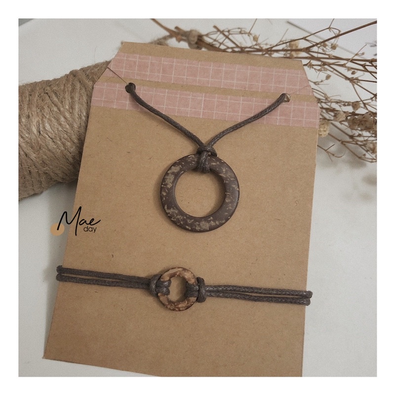 Vòng Sumi - Vòng cổ / dây chuyền, vòng tay khoen gỗ vintage