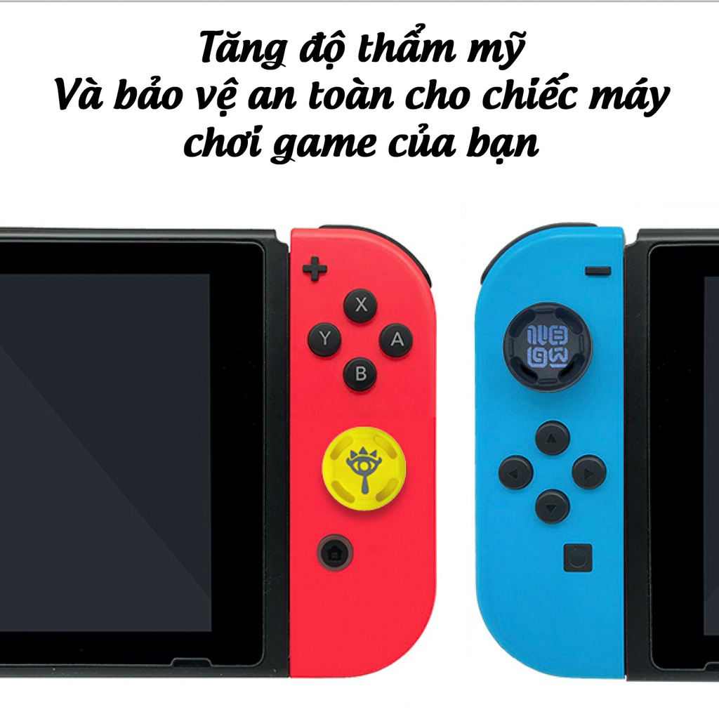 Núm bọc analog cho Nintendo Switch, Switch Lite, Switch Oled set 4 núm Mario chính hãng Hori