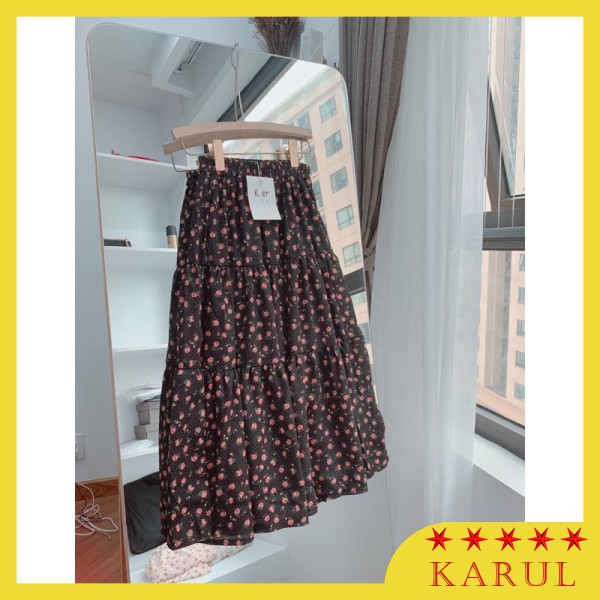 [ Mã WASTRUN4 giảm 10% tối đa 30K đơn 99K] Chân váy 3 tầng hoạ tiết hoa nhí, Chân váy xếp ly tầng hoa ulzzang siêu xinh | BigBuy360 - bigbuy360.vn