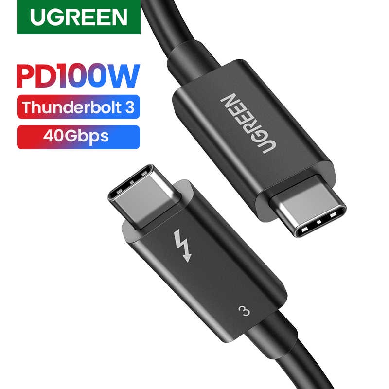 Cáp Thunderbolt 3 Chính Hãng Ugreen 80324 70951 70952 US341 (PD100W 40Gbps-USB Type C-GEN 3) | BigBuy360 - bigbuy360.vn