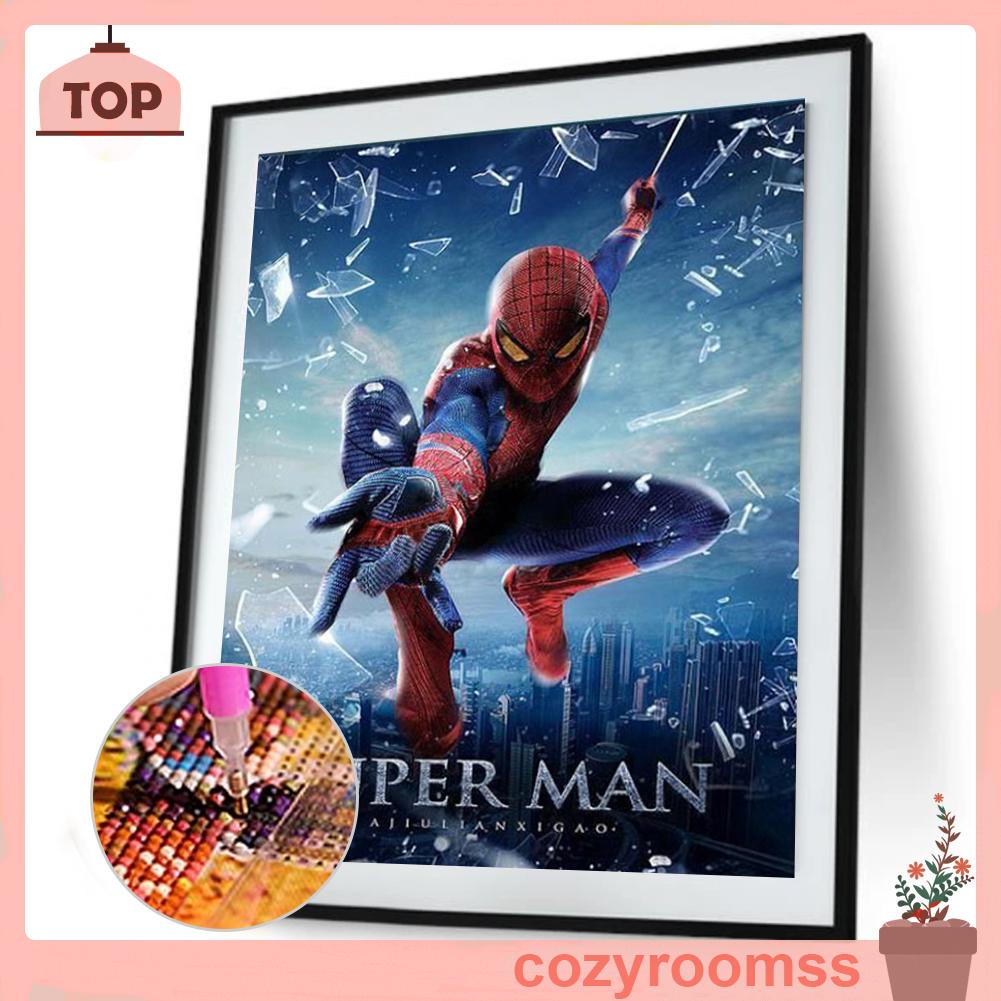 Tranh đính đá kim cương toàn bộ 5D DIY hình anh hùng người nhện