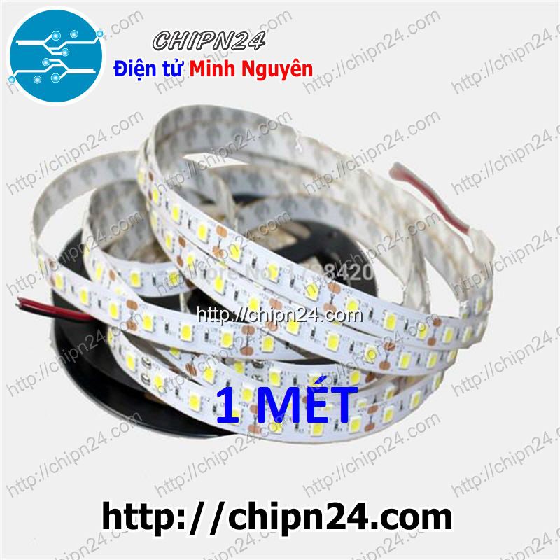 [1 MÉT] [1 MÉT] Led Dây 5050 Không Keo Chống Nước XANH DƯƠNG 12VDC