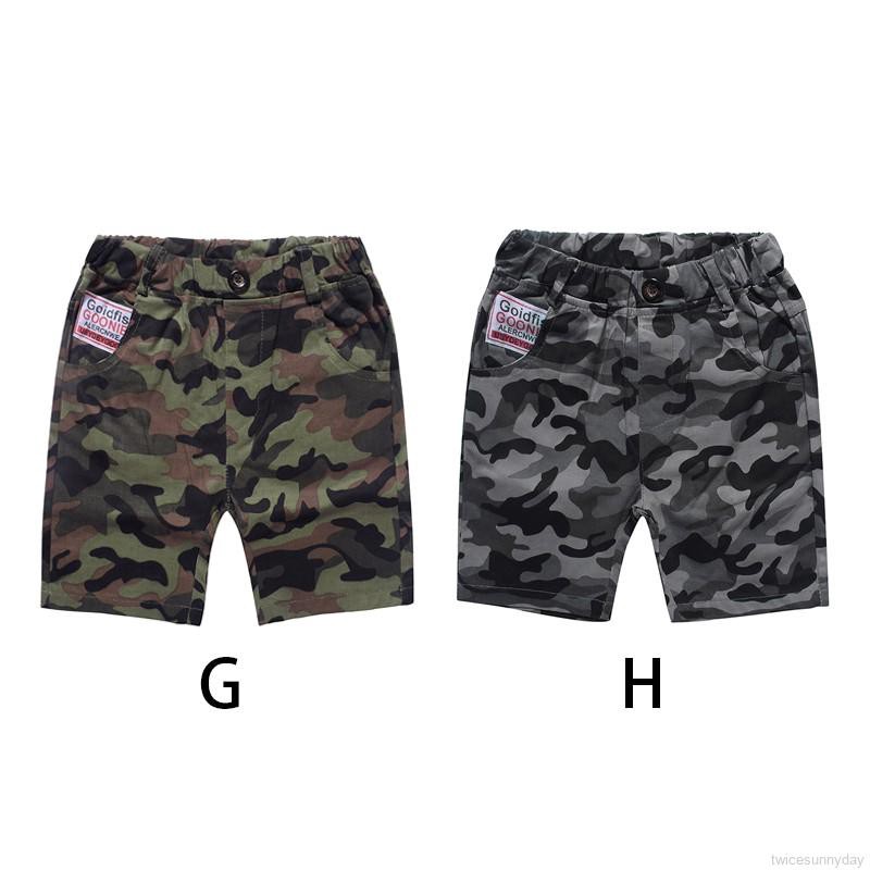 Quần short họa tiết rằn ri cho bé trai