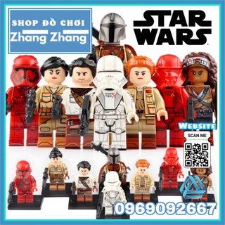 Đồ chơi Xếp hình phim Star Wars gồm Kaydel Poe - Jannah Rose - The Mandalorian - Sith Trooper Minifigures WM6082