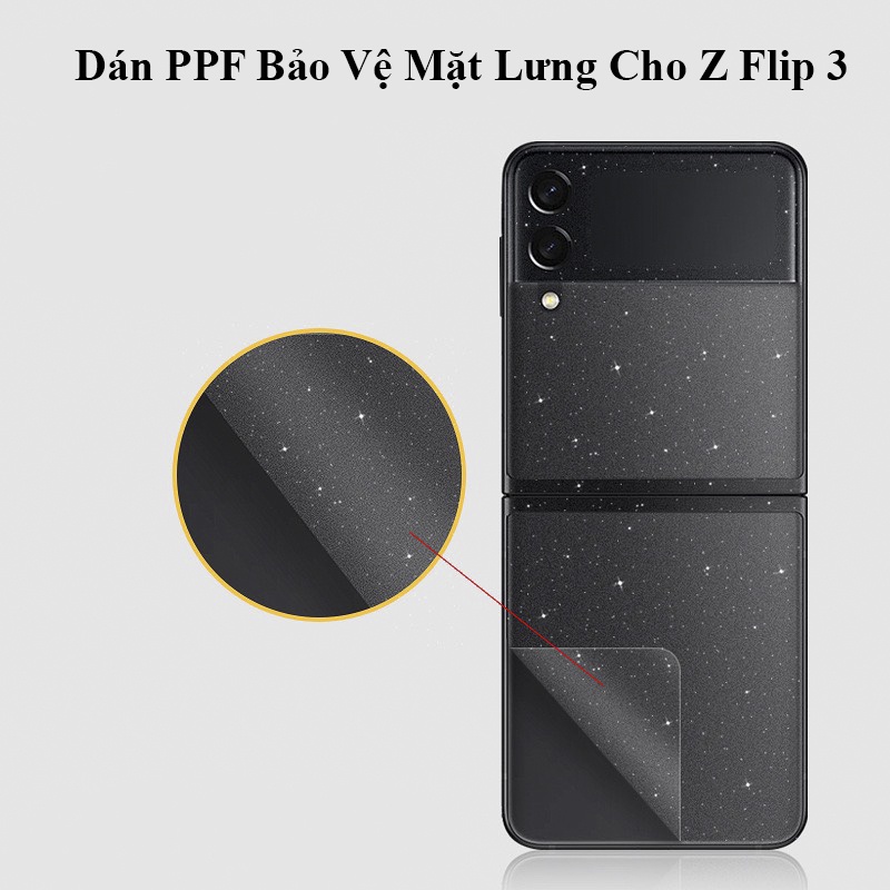 Dán mặt lưng Samsung Galaxy Z Flip 3 cao cấp dẻo bản Star lấp lánh - Dán lưng dẻo Samsung Galaxy Z Flip 3