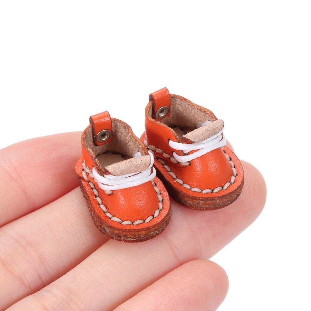 Giày Bốt Da Bò 5 Màu Dễ Thương Cho Búp Bê 1 / 11 OB11