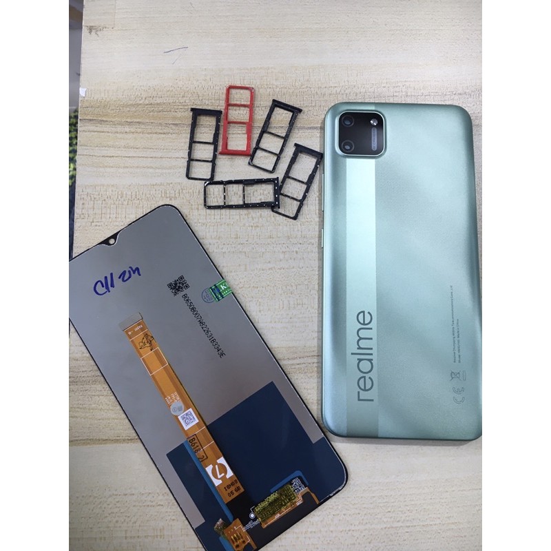 Combo Bộ Vỏ Sườn+ Màn Hình Realme C11 Zin Hàng Cao Cấp Tặng Khay Sim