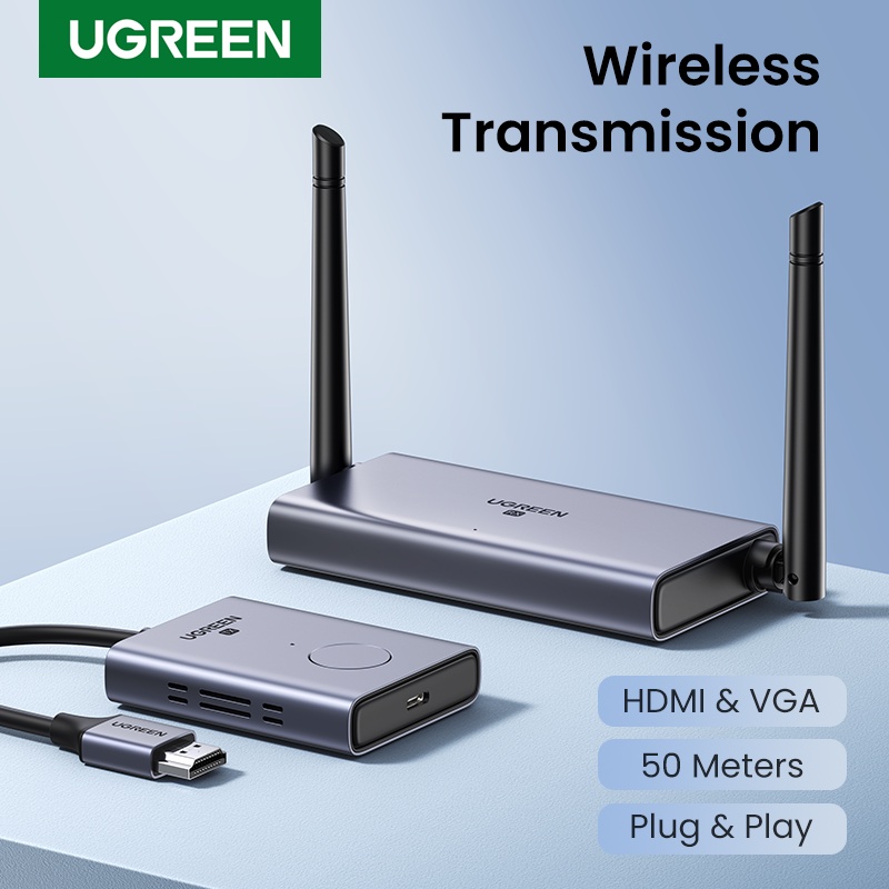 Ugreen Bộ Chuyển Đổi Màn Hình Máy Chiếu Không Dây HDMI 50M Độ Phân Giải Cao 1080P