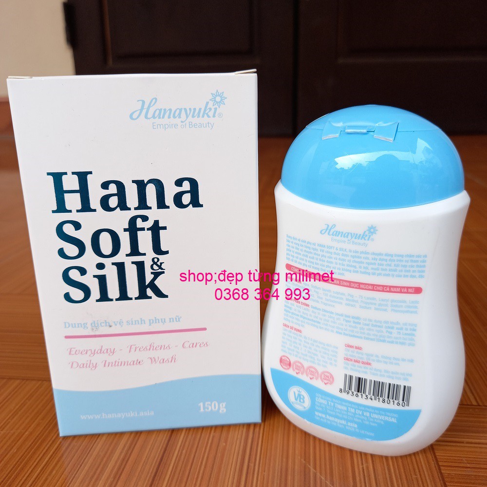 (CHÍNH HÃNG) Dung Dịch Vệ Sinh Phụ Nữ ❤️FREESHIP❤️ Hana Soft Silk Hanayuki