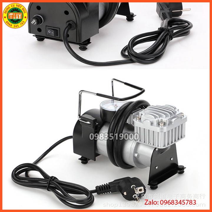 Bơm hơi tự động thông minh dùng điện 220V ,Bơm Lốp Ô TÔ, Xe Máy ,Bơm Đa Năng Dùng Điện 220V
