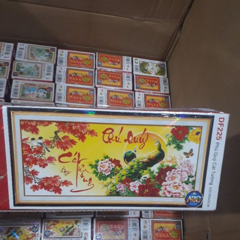 tranh đính đá phú quý cát tường df225 (96x45)