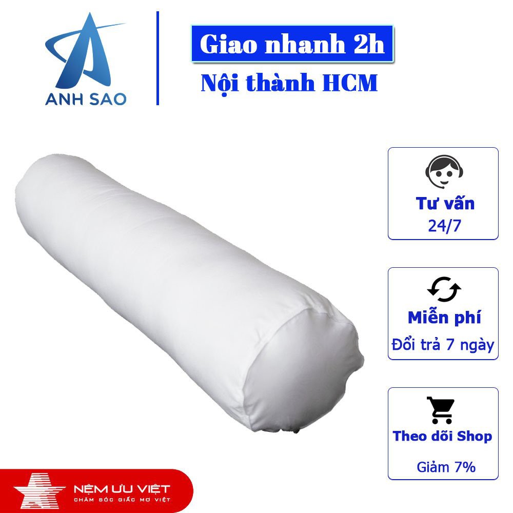 Gối ôm Fiber cao cấp Ưu Việt 25 x 100 cm - Gối ôm dành cho người lớn