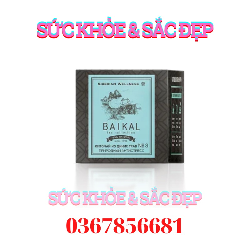 [Trà Ngủ N3] Trà thảo mộc Siberian Baikal tea collection Herbal tea N3 - 30 túi - Date T12/2022