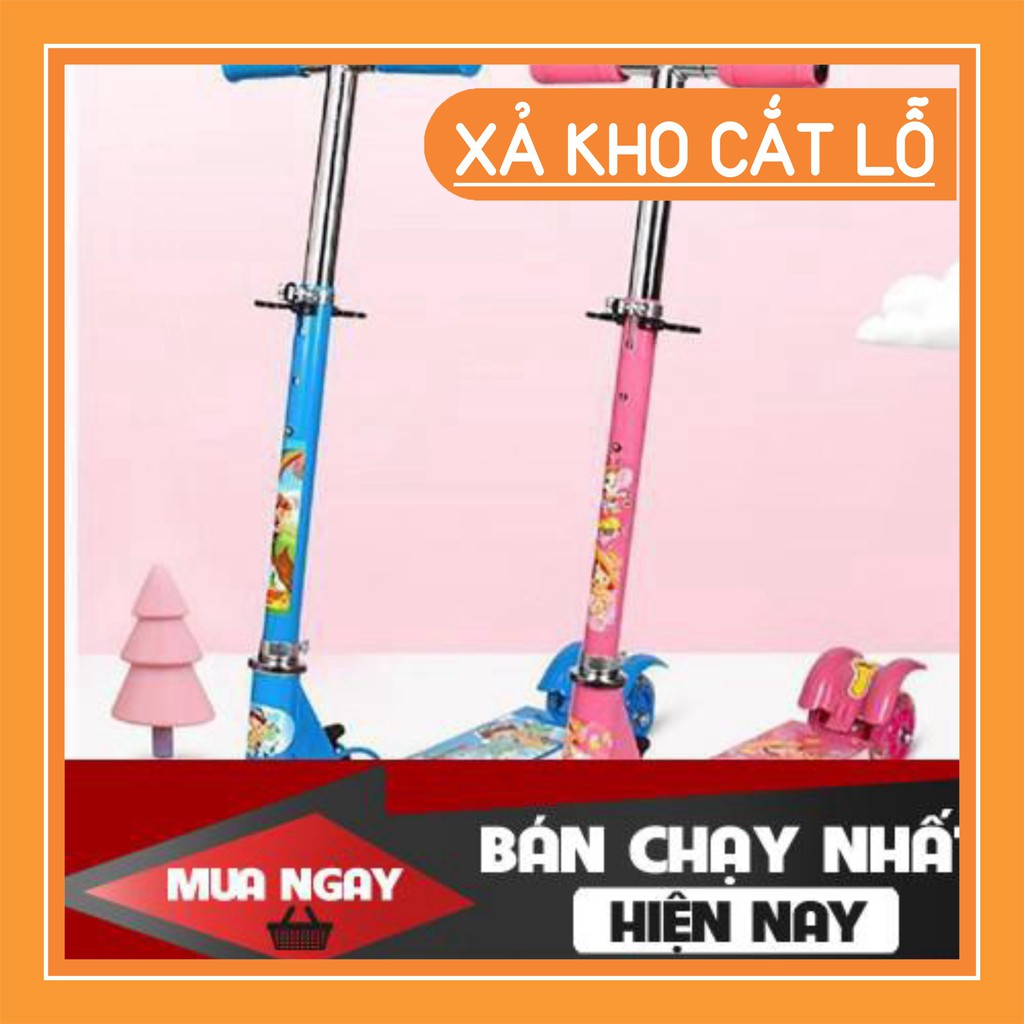 Xe trượt loại đẹp bánh phát sáng - xe trượt scooter 3 bánh phát sáng - xe scoter lò xo cho bé