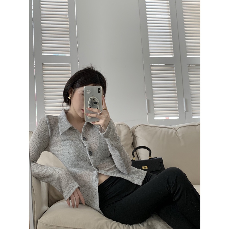 ZHELIHANGFEI Áo Cardigan Dệt Kim Tay Dài Chống Nắng Ôm Eo Quyến Rũ Cho Nữ