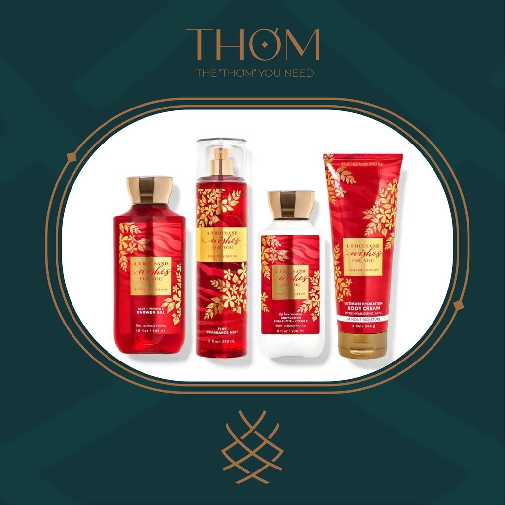 A THOUSAND WISHES FOR YOU | Sản Phẩm Tắm Dưỡng Xịt Thơm Toàn Thân Bath &amp; Body Works