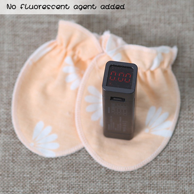 Găng Tay Cotton Mềm Mại Thoải Mái Chống Trầy Xước Bảo Vệ Mặt Cho Bé Sơ Sinh