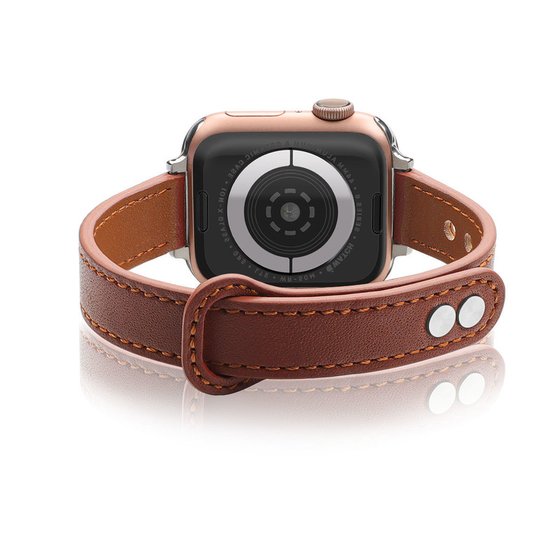 Dây đeo bằng da mỏng thích hợp cho đồng hồ Apple Watch series 6 SE 2 5 4 3 2 1 42mm 38mm 40MM 44MM