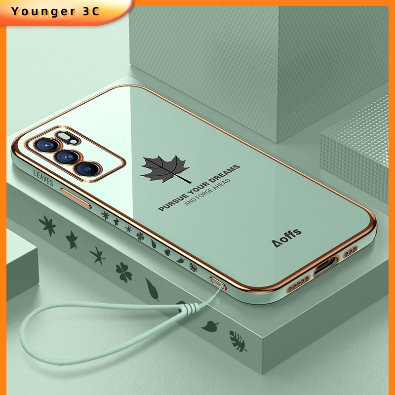 Ốp Điện Thoại Mềm Hình Lá Phong Có Dây Đeo Cho Samsung S21fe note10Pro note20U J4plus/J4prime J6prime/J6plus J7prime J5prime