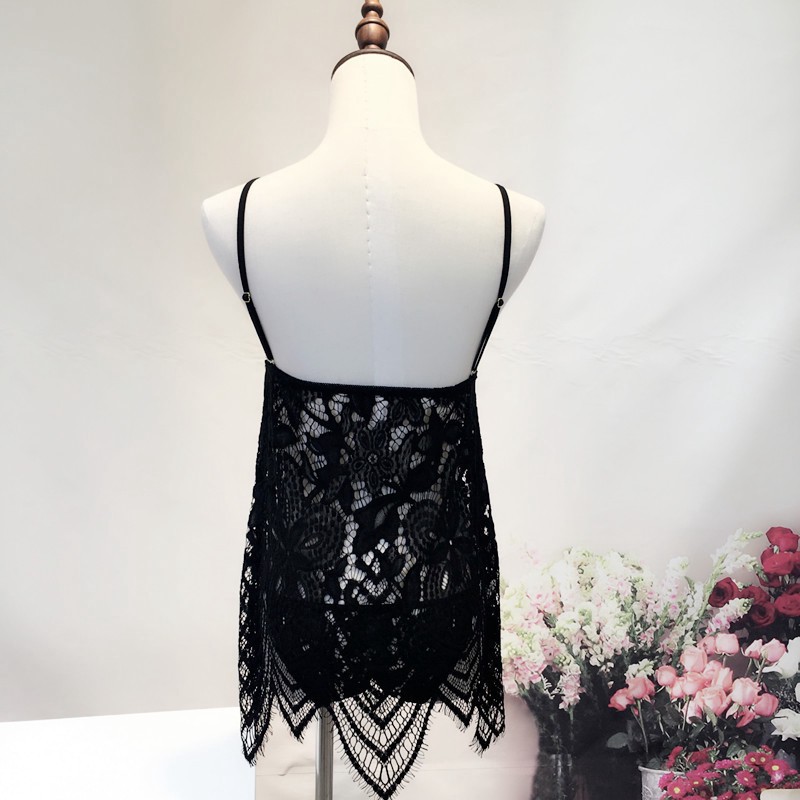 Đầm ngủ ren hoa thiết kế quyến rũ đồ ngủ sexy 8027