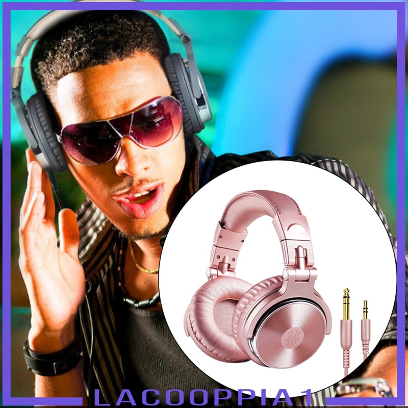 [LACOOPPIA1] Pro-10 Over-Ear DJ Headphone Headsets with Mic for Studio Monitoring Mixing