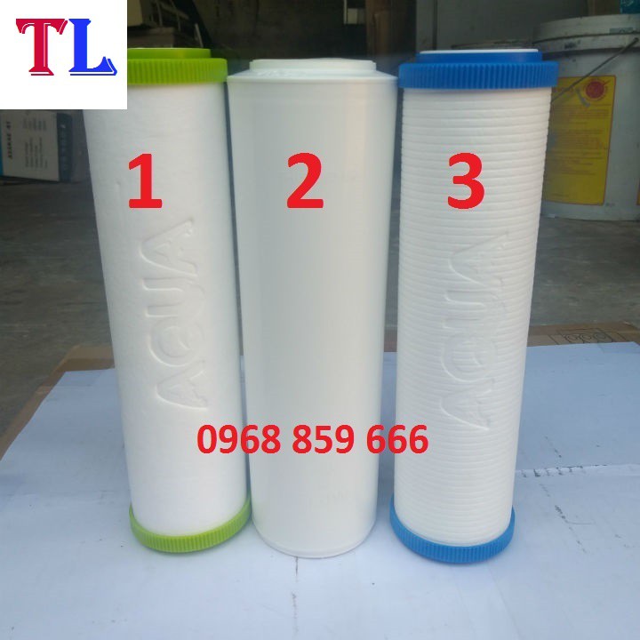 Bộ 3 lõi lọc nước 1-2-3 AQUA (Dùng được cho mọi máy RO)