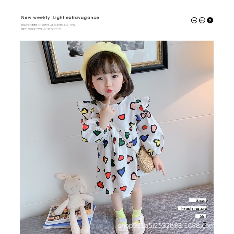 Cô gái Váy đầm công chúa hoa thời trang Váy dài tay