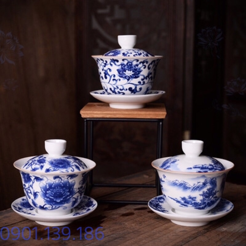 Chén Khải(Tiềm Trà, Khải Trà) của Trấn Cảnh Đức họa tiết cực đẹp- dung tích chén 180ml.