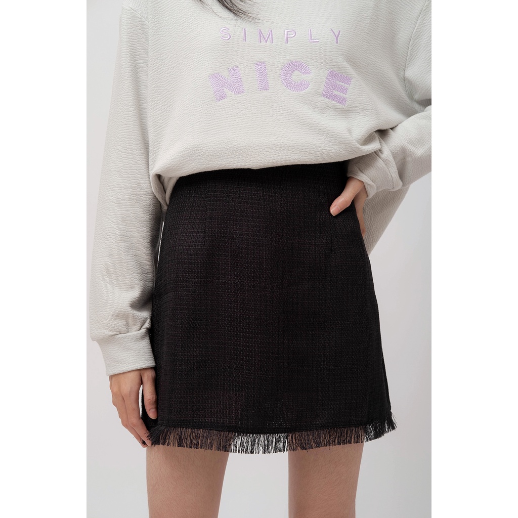 [SALE UP TO 50%] Chân váy mini chữ A lai tua màu đen LEN clothing  8113 | BigBuy360 - bigbuy360.vn