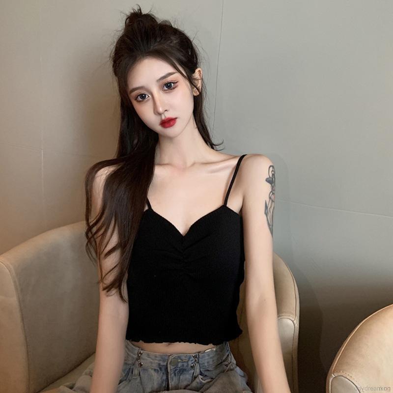 Áo Hai Dây Dáng Ngắn Nhiều Màu Sắc Thời Trang Cho Nữ