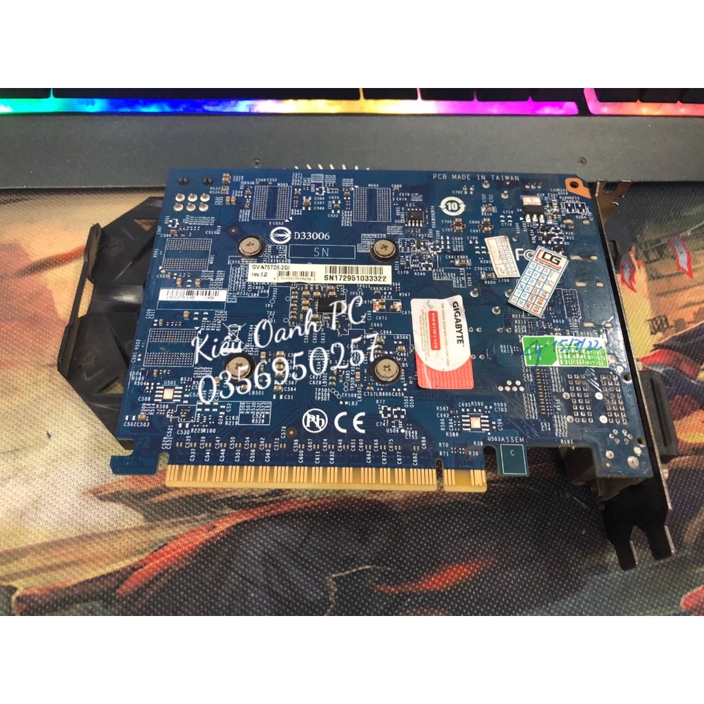VGA - Card Đồ họa Màn hình GIGABYTE | ASUS | ZOTAC | MSI 750TI Cũ 1 Fan Chơi Liên Minh,CF,PUBG,FIFA4,....Mượt