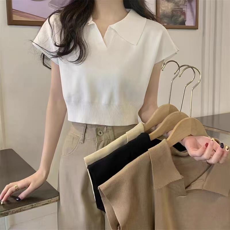 Áo polo Dệt Kim Tay Ngắn Thời Trang Mùa Hè 2022