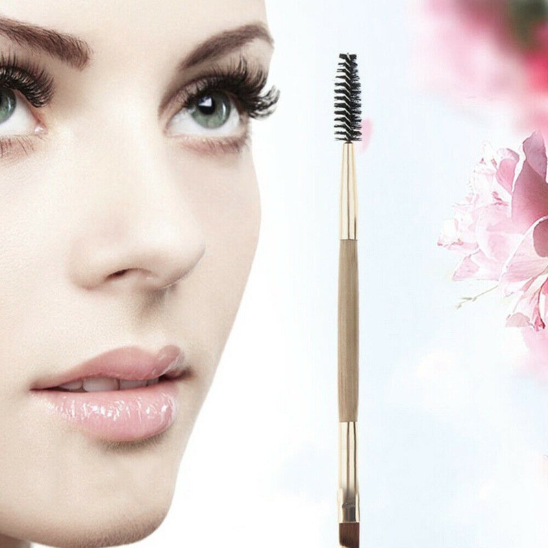 Cọ Trang Điểm Lông Mày Hai Đầu 2 Trong 1 Thiết Kế Tiện Dụng