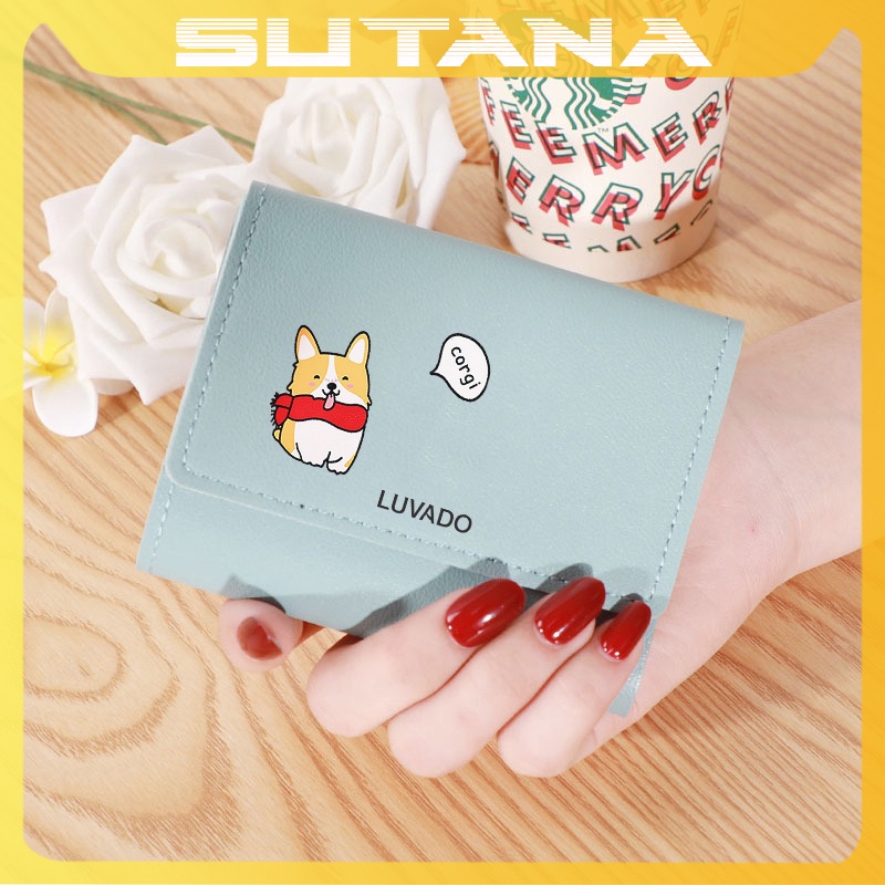 Ví nữ ngắn cầm tay mini đẹp nhỏ gọn bỏ túi nhiều ngăn dễ thương NG00
