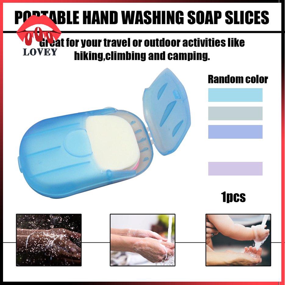 Bộ 20 xà phòng giấy dùng rửa tay tiện lợi khi du lịch ngoài trời