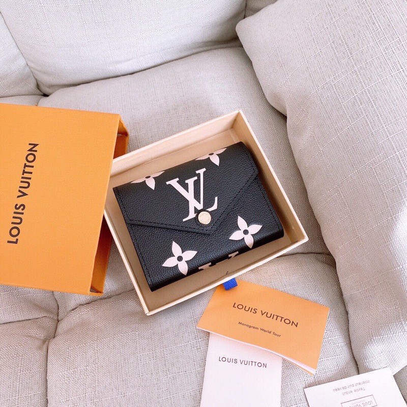 Ví cầm tay mini nữ Louis Vuitton LV da mềm cao cấp họa tiết đơn giản in logo sắc nét